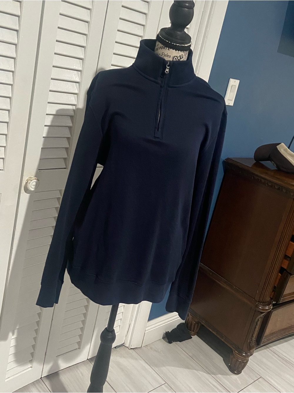 Daniel Cremieux Navy Half-Zip Pullover Sweatshirt